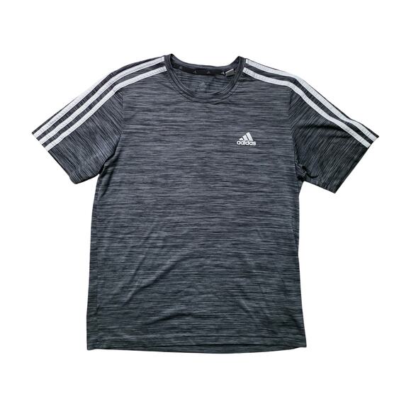 Adidas Designed 2 Move 3-Stripes Men’s S Gray AEROREADY Primegreen Tee - Picture 1 of 8